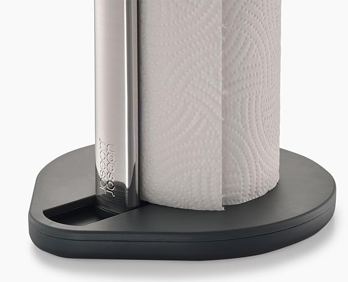 Joseph Joseph Hold Easy-Tear Paper Towel Kitchen Roll Holder, Weighted, Non-Slip Base, Fits up to 5.5" Diameter Rolls
