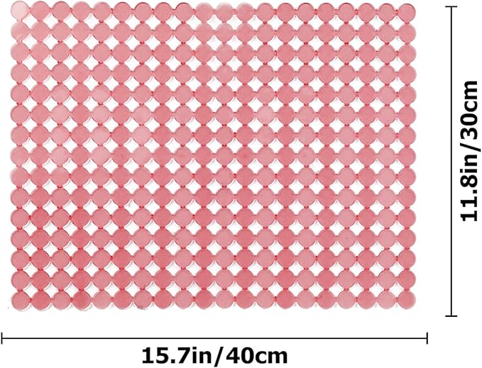 Kitchen Sink Mat for Stainless Steel/Ceramic Sinks,2 Pack Sink Protectors for Kitchen Sink with Scissors, Fast Draining,Easy to Clean,DIY Cut,15.7 X 11.8 Inch(Pink)