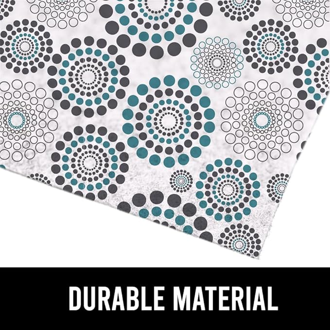 GORILLA GRIP LeakGuard Non-Adhesive Under Sink Mat for Kitchen Cabinet, Waterproof Quick Dry Shelf Liner, Durable Absorbent Felt Mats for Bathroom Sink, Cabinets, Dresser, 24x30 Spiral Gray Turquoise