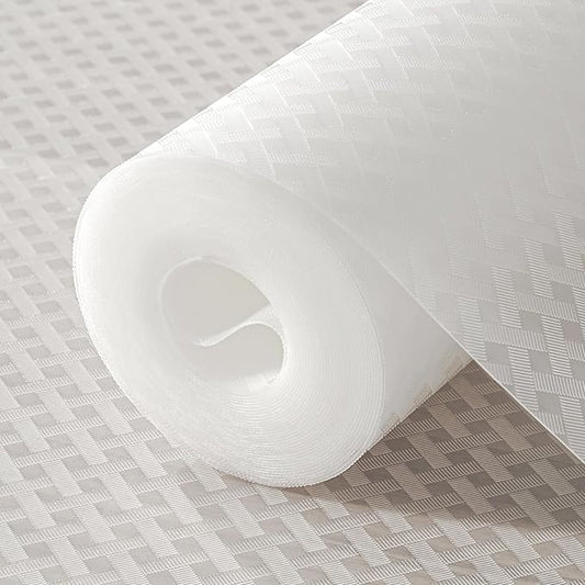 Shelf and Drawer Liner for Kitchen Cabinet, Non-Adhesive 12in x 120in Waterproof Contact Paper Refrigerator Liners Thickened Durable EVA Material Non Slip Mat for Dresser Cupboard Pantry Protector