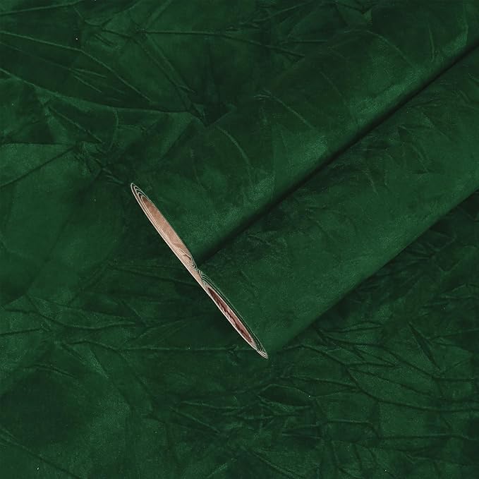 CHIHUT 12''x100'' Green Self Adhesive Velvet Flocking Liner Sheet Soft Felt Fabric Velvet Drawer Liner Roll Thick Removable Velvet Fabric Peel and Stick Contact Paper for Jewelry Box Lining DIY