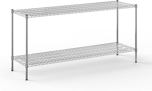 21" Deep x 72" Wide x 34" Height Wire Shelving Kit | 2-Tier | NSF Commercial Storage Rack Unit
