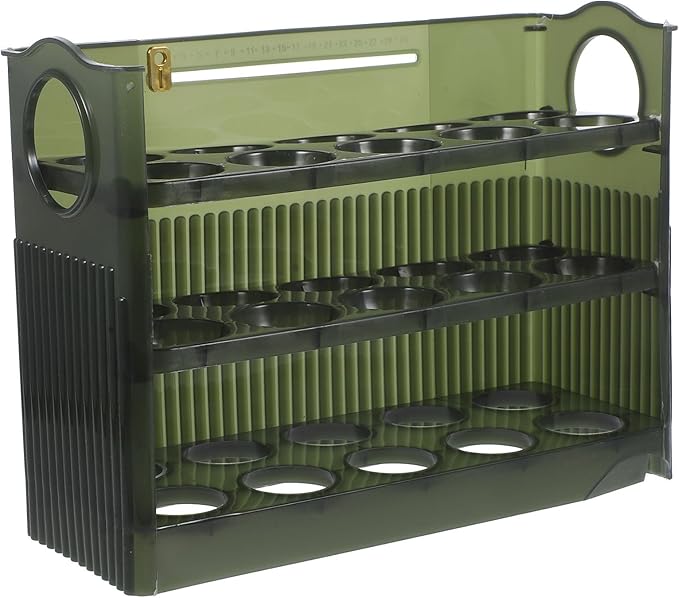 Homoyoyo Storage Rack for Refrigerator Sturdy Plastic Holder Organizer with Design for Fridge Door Keeps Eggs Safe and Neat for Home and Kitchen