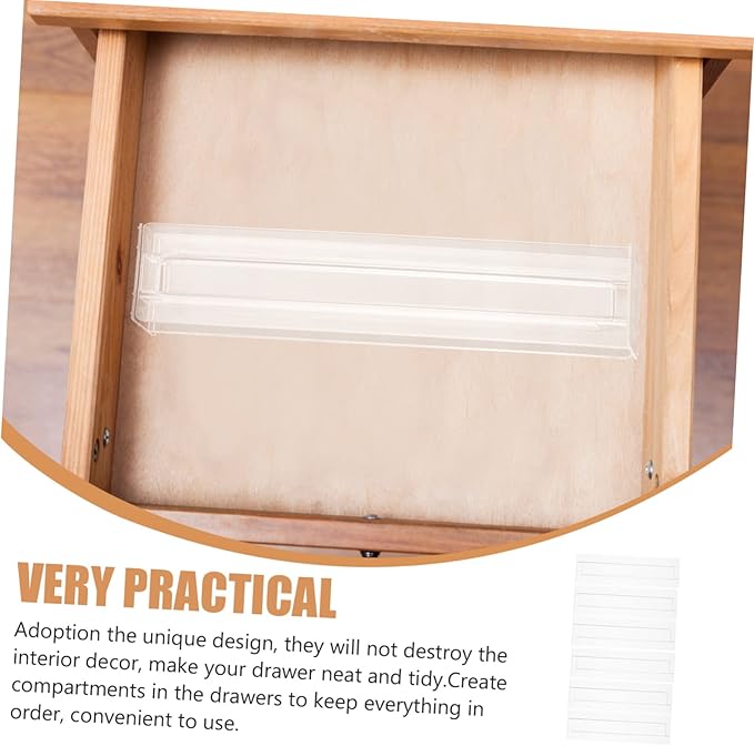 Cabilock 4pcs Dividers Practical Plastic Organizers for Home Storage Diy Drawer Classification Boards for Socks Underwear and Kitchen Use