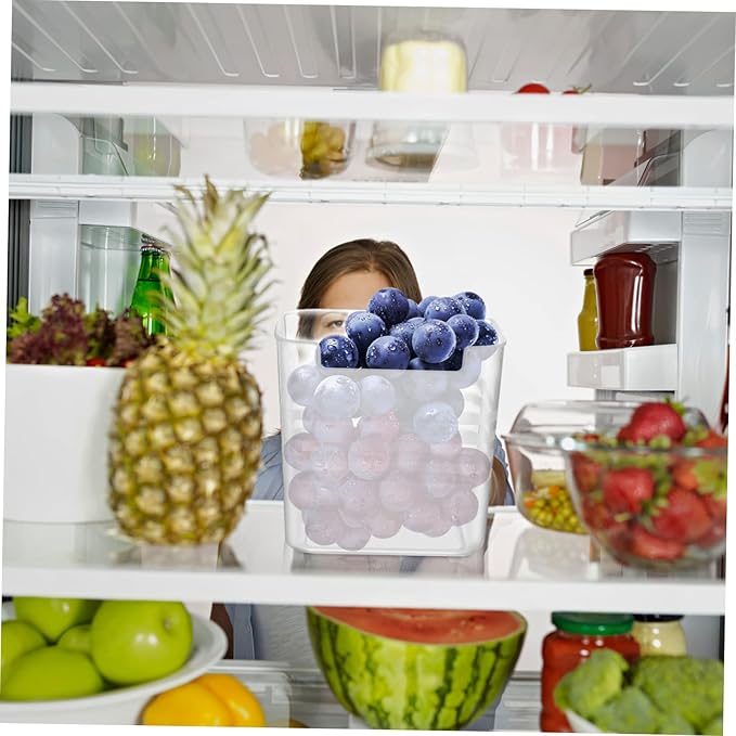 2Pcs Refrigerator Storage Box Bins Vertical Organizer for Fruits Vegetables and Condiments Space Saving Kitchen Accessories