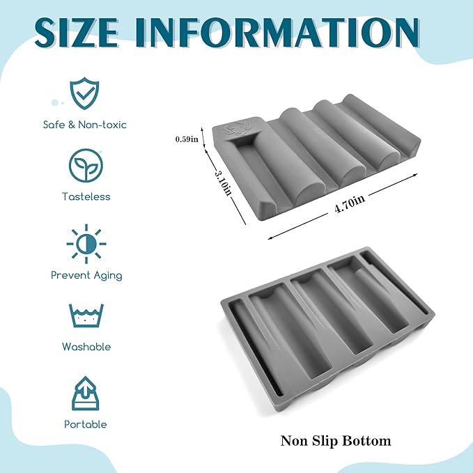 Silicone Soap Dish,Self Draining Soap Holder Perfect for Shower,Bathroom Sink,Kitchen Sink & Travel,Non-Slip Bar Soap Holder Extend Soap Life,Keep Soap Bars Dry Clean (Grey-2Pcs)