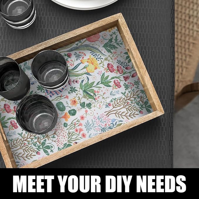 Floral Shelf Drawer Liners, 24IN x 10FT Non Adhesive and Strong Non-Slip Colorful Cabinet Drawer Shelf Liners for Kitchen Wire Fridge, Waterproof Cabinet Liner,Easy to Clean