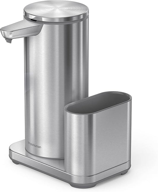 14 oz. Liquid Sensor Pump with Caddy, high-Grade Brushed Stainless Steel