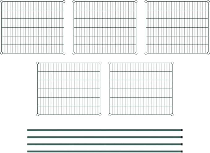 Commercial NSF Listed Green Epoxy Stationary Wire Shelving Kit 30" x 36" x 86", with 5 Shelves Perfect for Warehouse, Walk-in Refrigerator, Freezer, Grocery Store, Restaurant, Dishroom