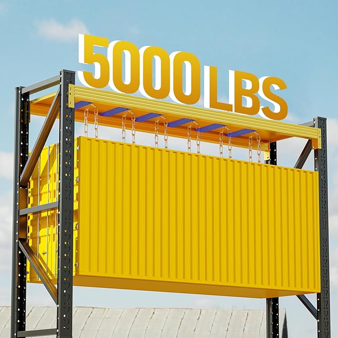 60" W Storage Shelves, 5000LBS Metal Garage Shelving Heavy Duty, 4 Tier Heavy Duty Shelving Unit, Garage Storage Shelves Rack, Industrial Shelving for Shop, Warehouse, Basement, 60" W x 24" D x 79" H