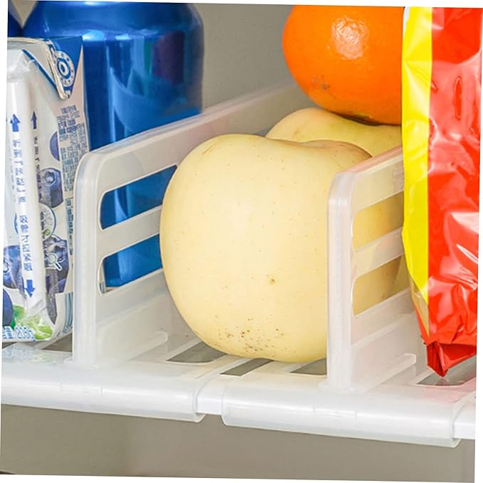 Refrigerator Divider Multifunctional Fridge Partition Adjustable Space Separator for Organization Sturdy Plastic Design for Freezers and Refrigerators