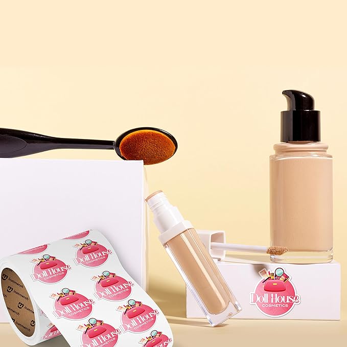 instMerch Custom Labels — Personalized Custom Stickers for Business Logo — Customized Sticker Roll Custom (Die-Cut)
