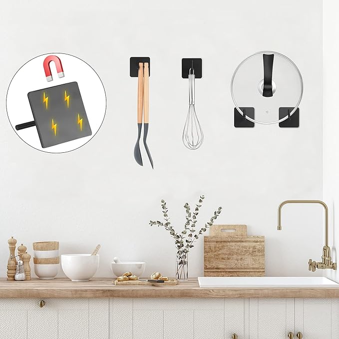 Paper Towel Holder Black Magnetic Mount Paper Tower Bar with Strong Magnetic Backing - for Kitchen,Refrigerator,Grill,Toolbox,Garage,Shop