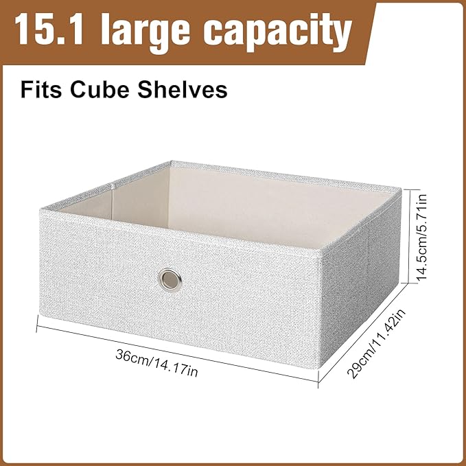SHAWKEN Drawer Organizer Clothes, 9-Pack Collapsible Cube Storage Bin for Versatile Home and Closet Organizers and Storage
