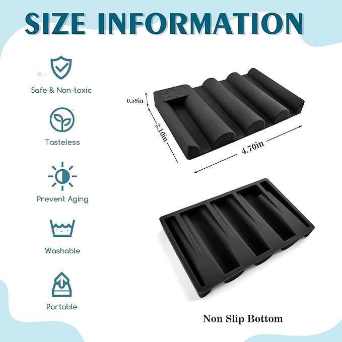 Silicone Soap Dish,Self Draining Soap Holder Perfect for Shower,Bathroom Sink,Kitchen Sink & Travel,Non-Slip Bar Soap Holder Extend Soap Life,Keep Soap Bars Dry Clean (Black-1Pcs)