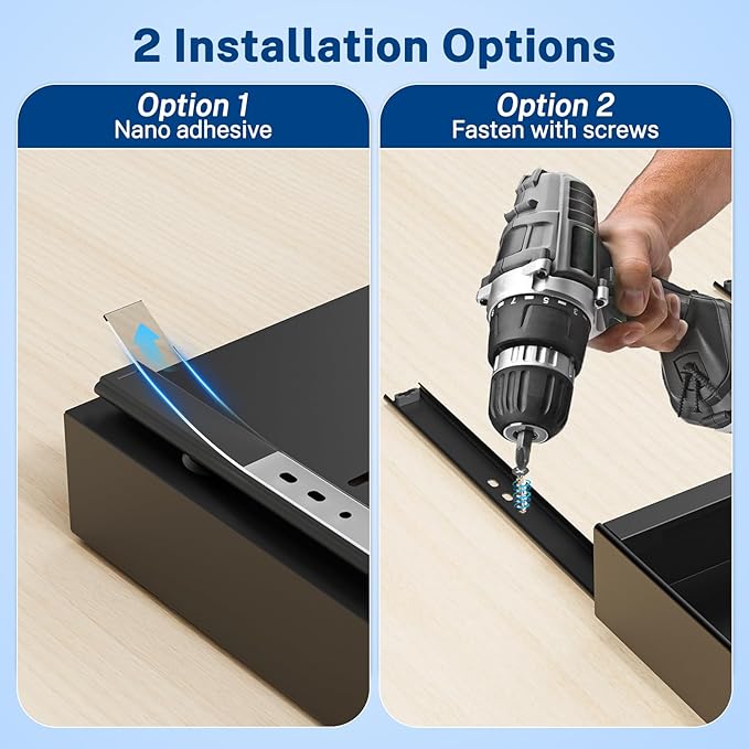 2 Pack Pull Out Cabinet Organizer Expandable Width(12.2"-20.47") & 21"Deep, Insputer Slide Out Drawers for Kitchen, Pantry with Magnetic Panel, Upgrade 3 Slide Rails, No Drill Adhesive Roll Out Shelf