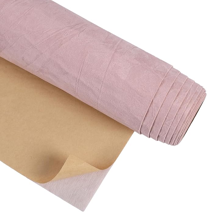 CRE8TIVE Self Adhesive Velvet Flocking Liner Blush Pink Crinkle Crushed Felt Drawer Liners for Girls Bedroom Dresser Jewelry Box 12"x80" Velvet Peel and Stick Wallpaper Fabric Felt Sheets for Crafts