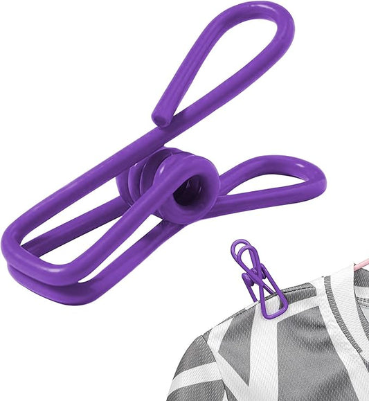 Multipurpose Metal Bag Clips - 2 Inch Colorful Sealer for Sealing Food, Paper Holder, Clothesline Clip for Laundry Hanging, Kitchen Bags (Purple, 36PCS)