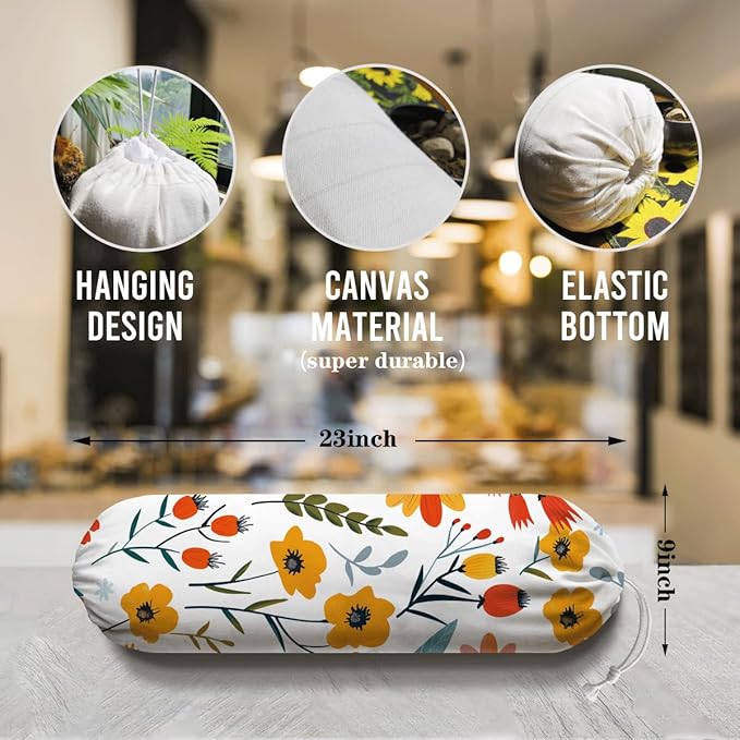 Beautiful Pattern Bag Holder, Plastic Bag Dispensers, Reusable Shopping Garbage Bags Carrier for Home, Kitchen, Traveling, Kitchen Housewarming Gifts, Gift for Grandma Mom