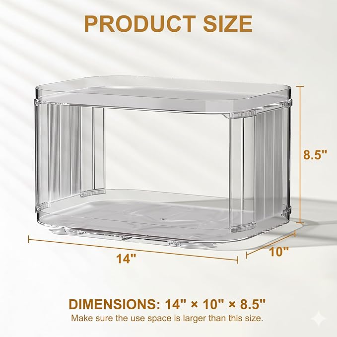 2 Tier Lazy Susan (1 Pack) Kitchen Organizer for Canned Goods Turntable Organizer for Cabinet/Pantry/Kitchen/Countertop/Bathroom/Vanity/Medicine Cabinet Organizer/Refrigerator