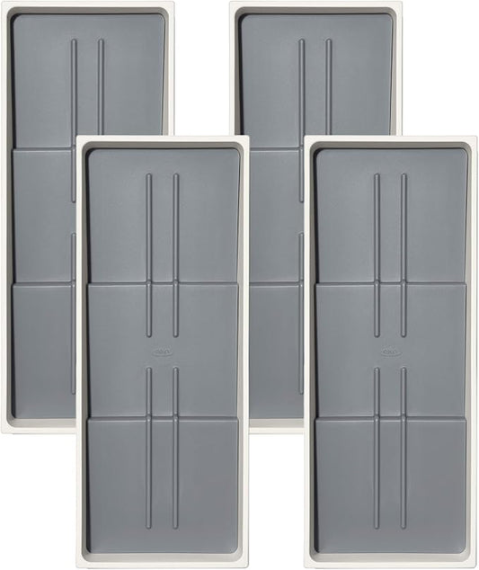 OXO Caddy, Spice Drawer Organizer, White | Good Grips | Compact | Pack of 4