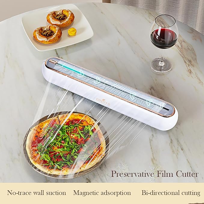 EasyCutter- The Premium Effortless Cling Film Dispenser for Every Kitchen by COZYTO (Amazing Gray)
