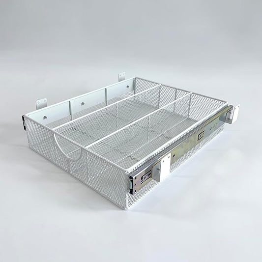 Pull Out Closet Drawer for Clothes | Sliding Wire Basket for Wardrobe Cabinets | Roll Out Storage Organizer | Side Mounting | for Home, Kitchen,Pantry