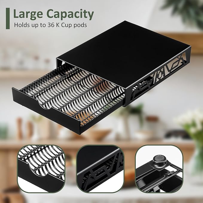Rice rat Nespresso Pod Holder Pod Drawer Cabinet Pod Storage Rack For Counter,(50 Pods)