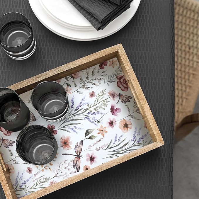 Floral Shelf and Drawer Liner for Kitchen Cabinets,16IN x 10FT Non-Adhesive and Strong Non-Slip Cabinet Drawer Liners for Kitchen Shelf, Waterproof Cupboard Liners,Easy to Clean