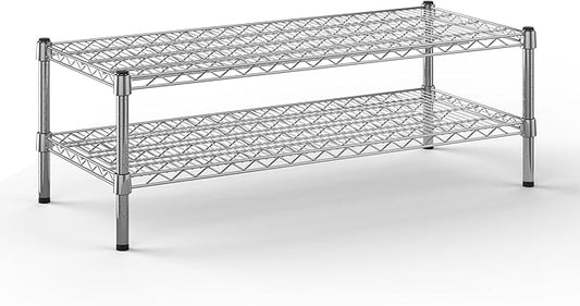 18" Deep x 42" Wide x 14" Height Wire Shelving Kit | 2-Tier | NSF Commercial Storage Rack Unit