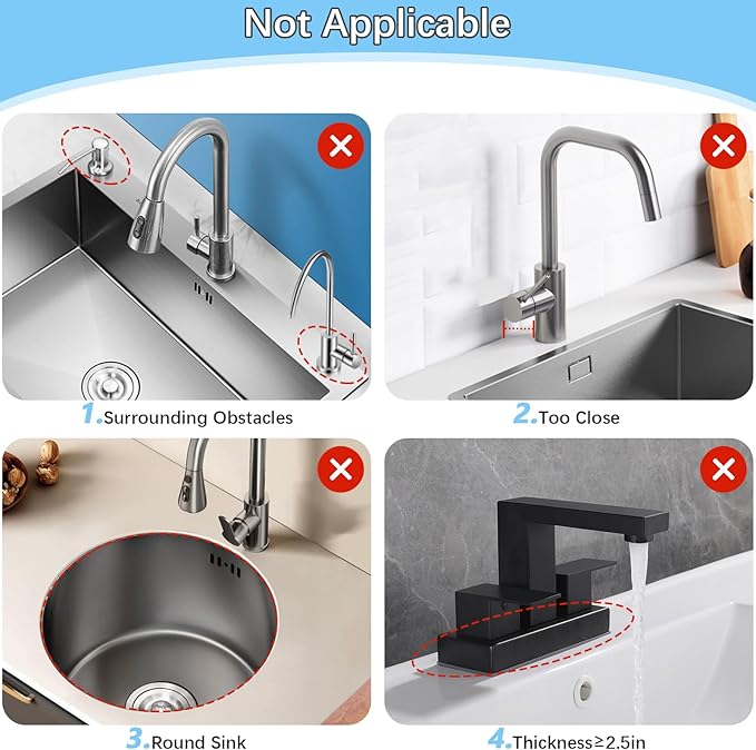 DTXIAQIAO 14.5 * 5.5 Inch Large Non-Slip Base,Multi-Surface Protector for Kitchen,Bathroom,Laundry,RV,Easy Clean Water Deflector Accessory(Light Gray)