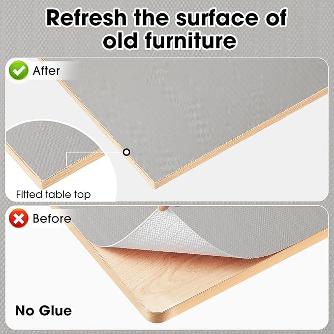ALIUNI Drawer and Shelf Liner, Non-Slip Kitchen Cabinet Liners Non-Adhesive Thick Strong Grip Waterproof Washable Mats Protect Dresser Shelves Cupboard Bathroom Cabinets, Light Gray, 18 in X 20 FT