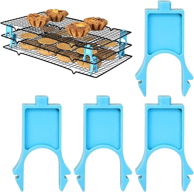 Sheet Pan Sorting Stand - Steel Tray Riser, Bake Rack, Oven Holder | Compact 4-Level Cooling Sheet Divider With Stackable modularr System, Ideal Drying platformm for Leftovers Prep and Baking Tools