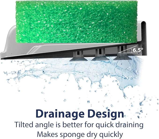Sponge Holder for Scrub Daddy with Suction Cups and Drain Spout Kitchen Sink Caddy Organizer,Soap Dishes Holder Accessories Rack,Dishwasher Safe - 4.7"x4.7", Marble White