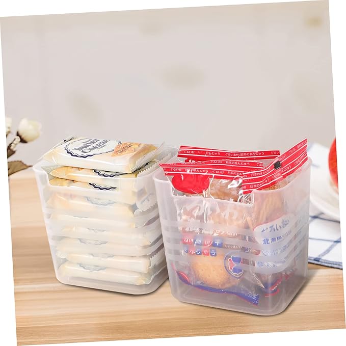 6pcs Fridge Organizer Bins Translucent Refrigerator Storage Boxes for Vegetables Fruits and Spices for Easy Access Kitchen and Pantry