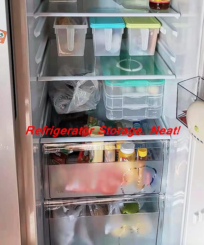 Egg Storage Container for Refrigerator, 3-Layer Deviled Egg Tray, Stackable Fridge Egg Organizer with Lid and Handle, Extra Large Holder, 60 Count Eggs Keeper (red 3 layer)