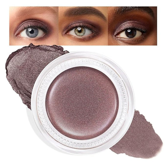Cream Glitter Taupe Shimmer Metallic Eyeshadow Palette Makeup, Natural Single Mini Instant Holographic Eyeshadow For Older Women, Sombras Crema Para Ojos, Talc, Paraben & Cruelty Free, R04