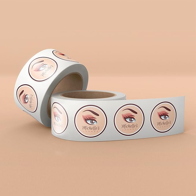instMerch Custom Sticker Roll Labels — Logo Stickers Customized Labels — Custom Stickers for Business Logo (Circle)