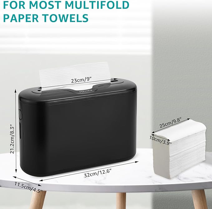 Paper Towel Holder Countertop, Commercial Paper Towel Dispenser, Multifold Trifold Z-Fold Paper Towel Dispenser, Hand Towel Dispenser, Napkin Holder Dispenser for Home Kitchen Restaurant