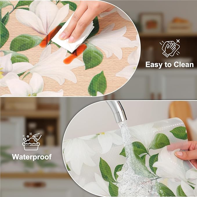 Cooyes Shelf Liner – Premium Non-Adhesive Cabinet & Drawer Liner for Kitchen – Waterproof Shelf Paper with Modern Pattern – Durable EVA Cabinet Mat – Easy to Cut （12" W x 240" L）