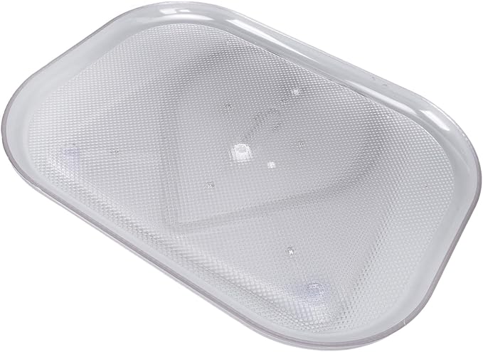 Cryfokt Clear Lazy Susan Organizer for Refrigerator, 360 Turntable Refrigerator Organizer, Anti Slip Rectangular Swivel Spinning Fridge Shelf for Household Kitchen (L)