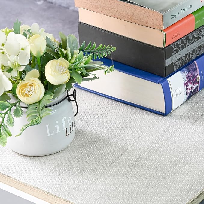 BOPART 12Pcs Refrigerator Liners Washable Fridge Shelf Liners Refrigerator Mats for Freezer Glass Shelves Kitchen Cabinets Cupboards Drawers (17.7" x 11.4")