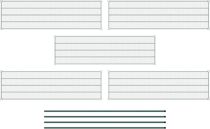 Commercial NSF Listed Green Epoxy Stationary Wire Shelving Kit 21" x 72" x 86", with 5 Shelves Perfect for Warehouse, Walk-in Refrigerator, Freezer, Grocery Store, Restaurant, Dishroom