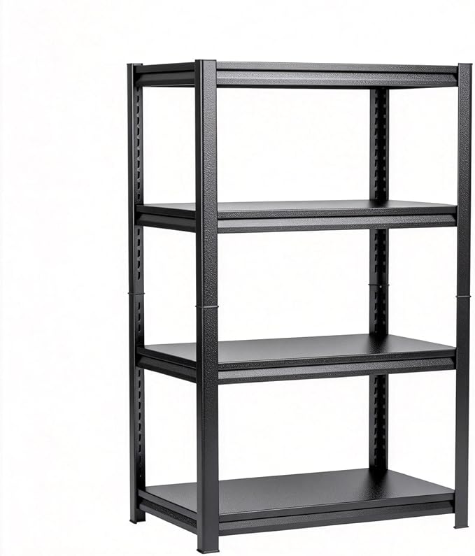 Kitchen Shelves Heavy Duty Metal Shelving, 4 Tier Bakers Rack With Storage Pantry Shelf, 2400 Lbs Industrial Shelving Stand, Kitchen Storage Organization Free Standing Shelves 23.6"W×11.8"D×44.1"H