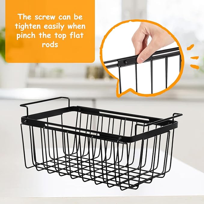 Large Chest Freezer Organizer Bins, Expandable Stackable Freezer Baskets Adjustable from 15.6" To 24.3" Freezer Chest Organizer Stackable Freezer Storage Containers with Hanging Handles