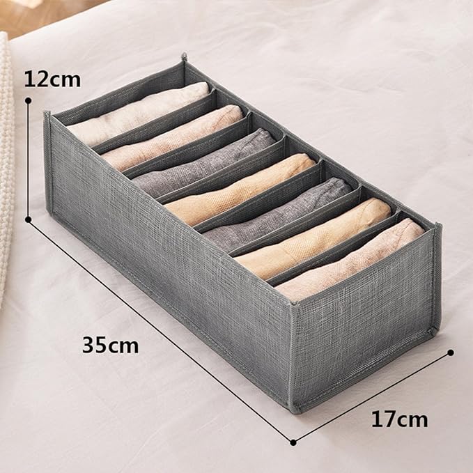 Clothing Storage Box Non Woven Fabric Drawer Design Divider Compartments Space Saving For Underwear Socks Pants Ties Scarves