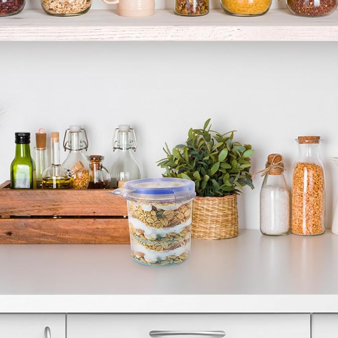 VANZACK 4pcs 500ml Food Grade Pp Airtight Storage Containers with Lids, Fresh Keeping Jars for Coffee Beans, Cereal, Snacks, Kitchen Pantry Organization