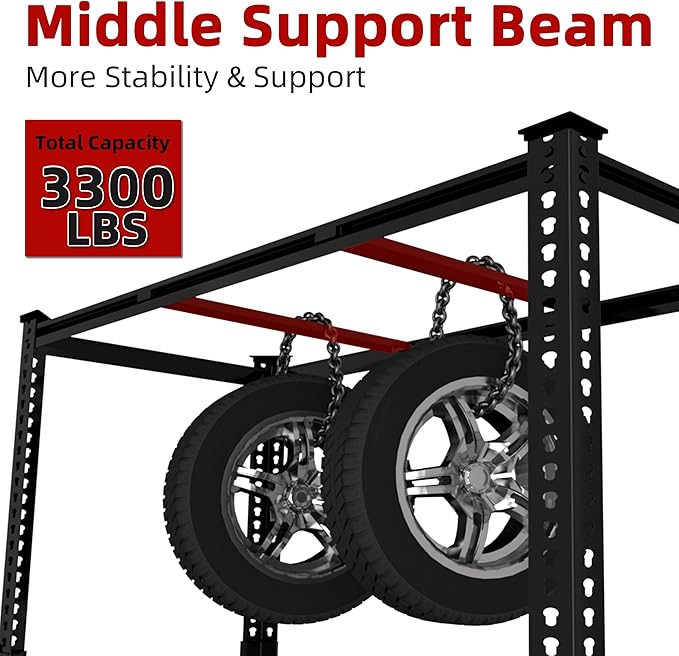 Heavy Duty Metal Storage Shelves - 48" W x 24" D x 72" H 5 Tier Adjustable Garage Shelving Unit, Industrial Utility Rack Shelf for Warehouse, Pantry, Kitchen, Black, 3 PCS