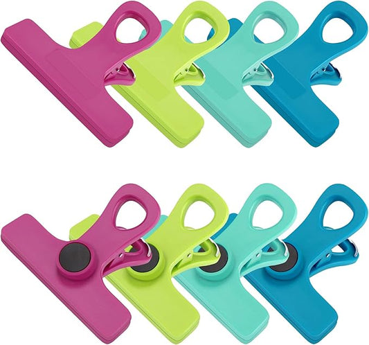 TACGEA Chip Clips, Magnetic Bag Clips with Air Tight Seal for Food Storage, 8-Piece