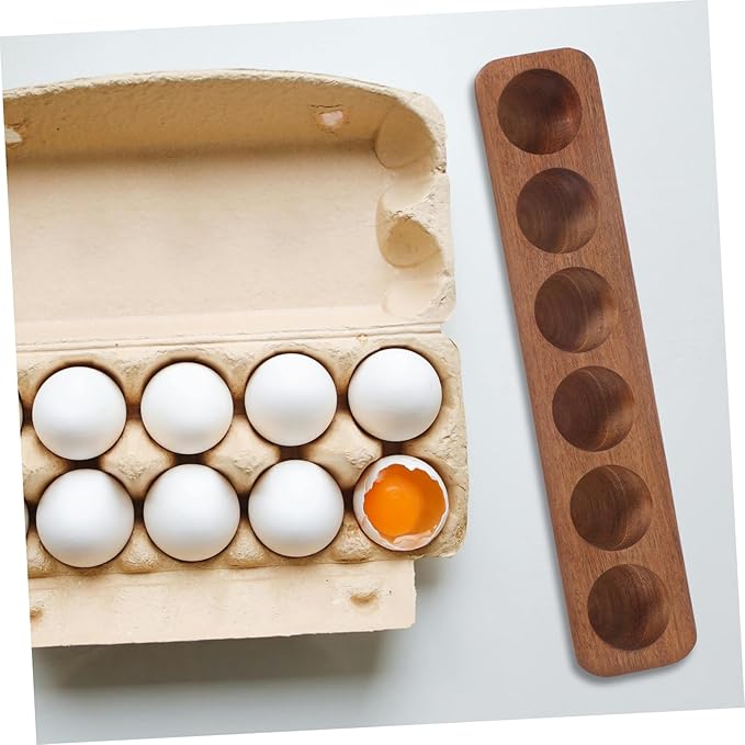 Wooden Egg Holder for Refrigerator Space-saving Egg Tray for Countertop Elegant Design Smooth Finish and Compact Kitchen Organizer